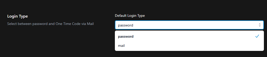 Change Login Type